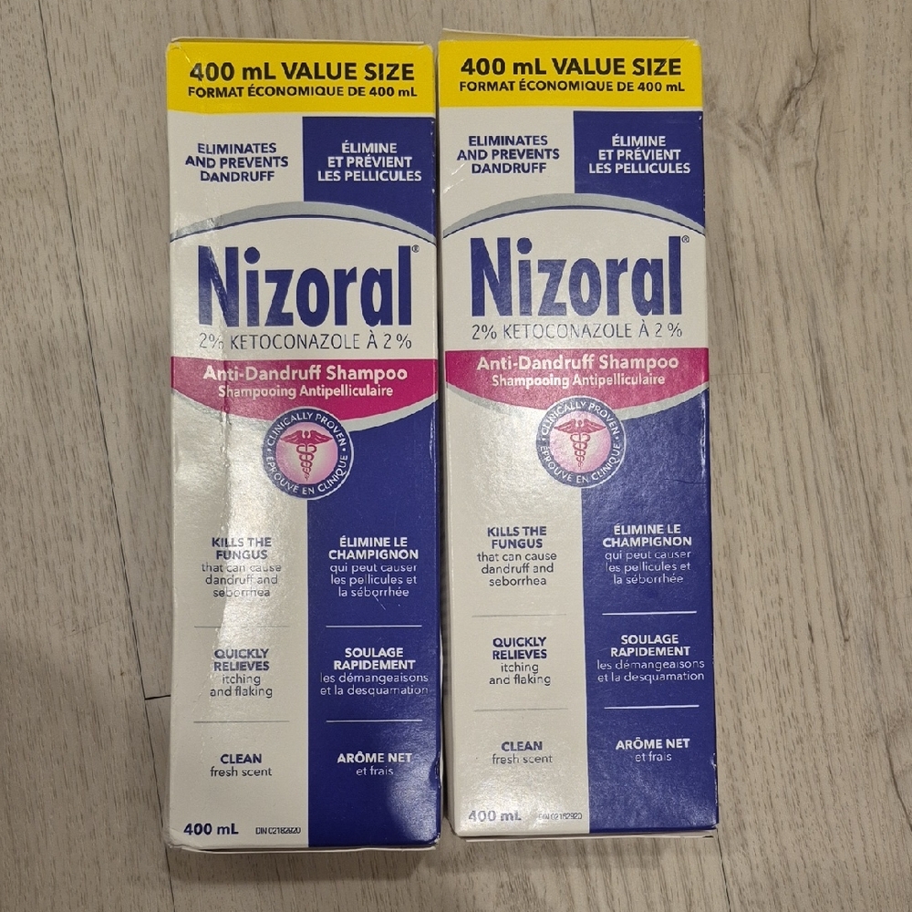 2×Nizoral Anti-Dandruff Shampoo 400ml